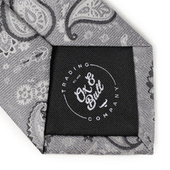 Gray Paisley Men's Tie