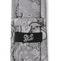 Gray Paisley Men's Tie