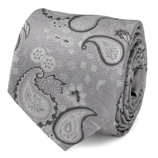 Gray Paisley Men's Tie