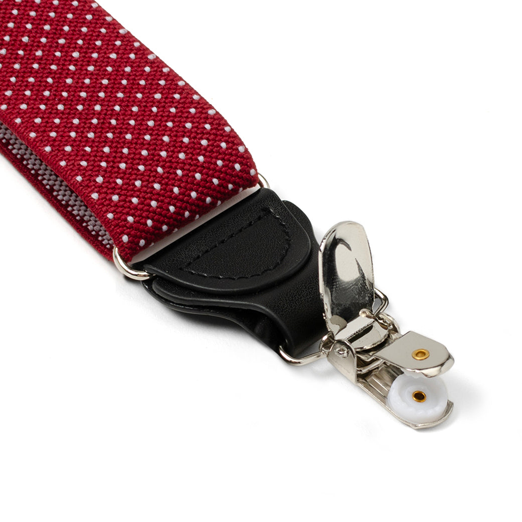  Cufflinks Maroon Dot Convertible Suspenders - Default Title - Bonton