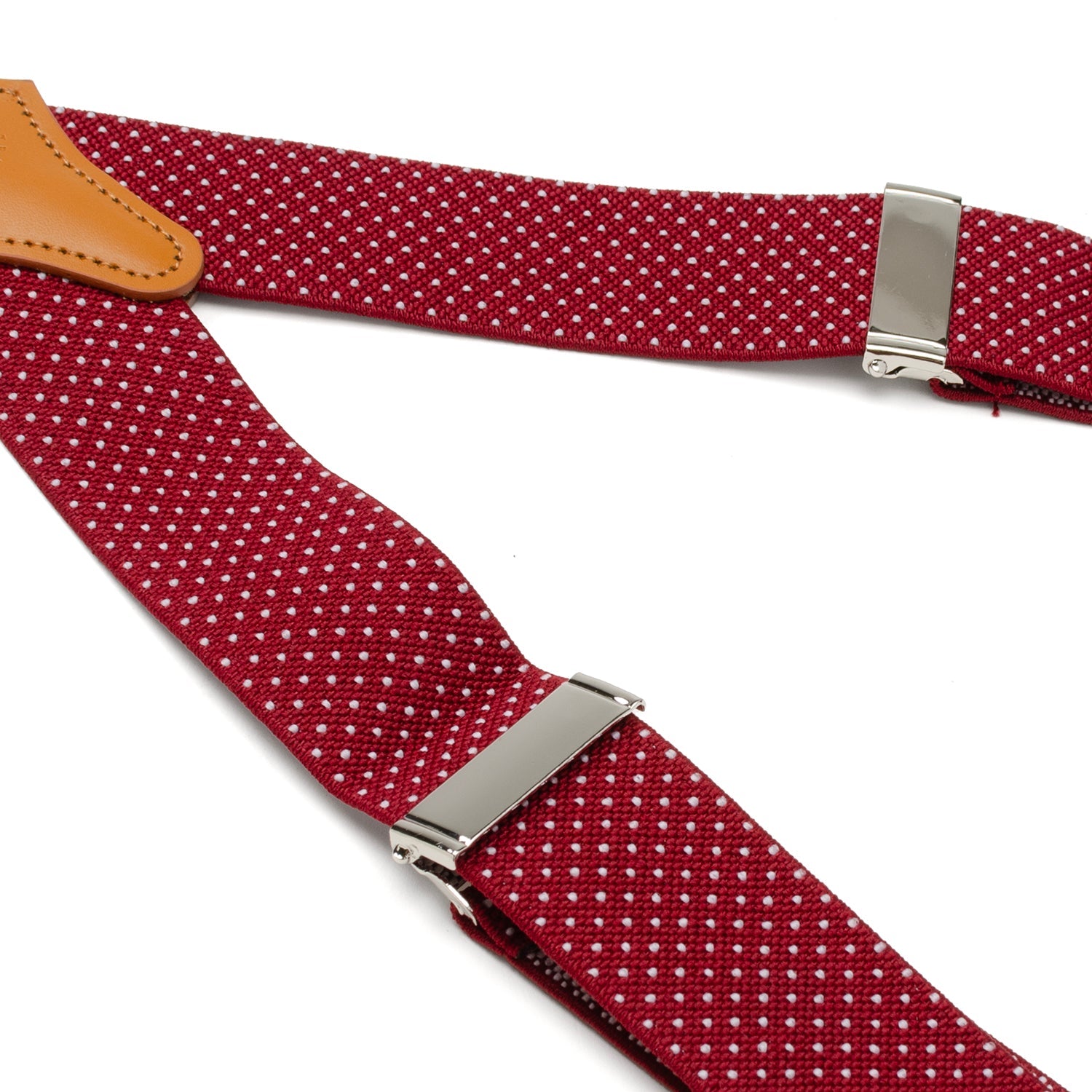  Cufflinks Maroon Dot Convertible Suspenders - Default Title - Bonton