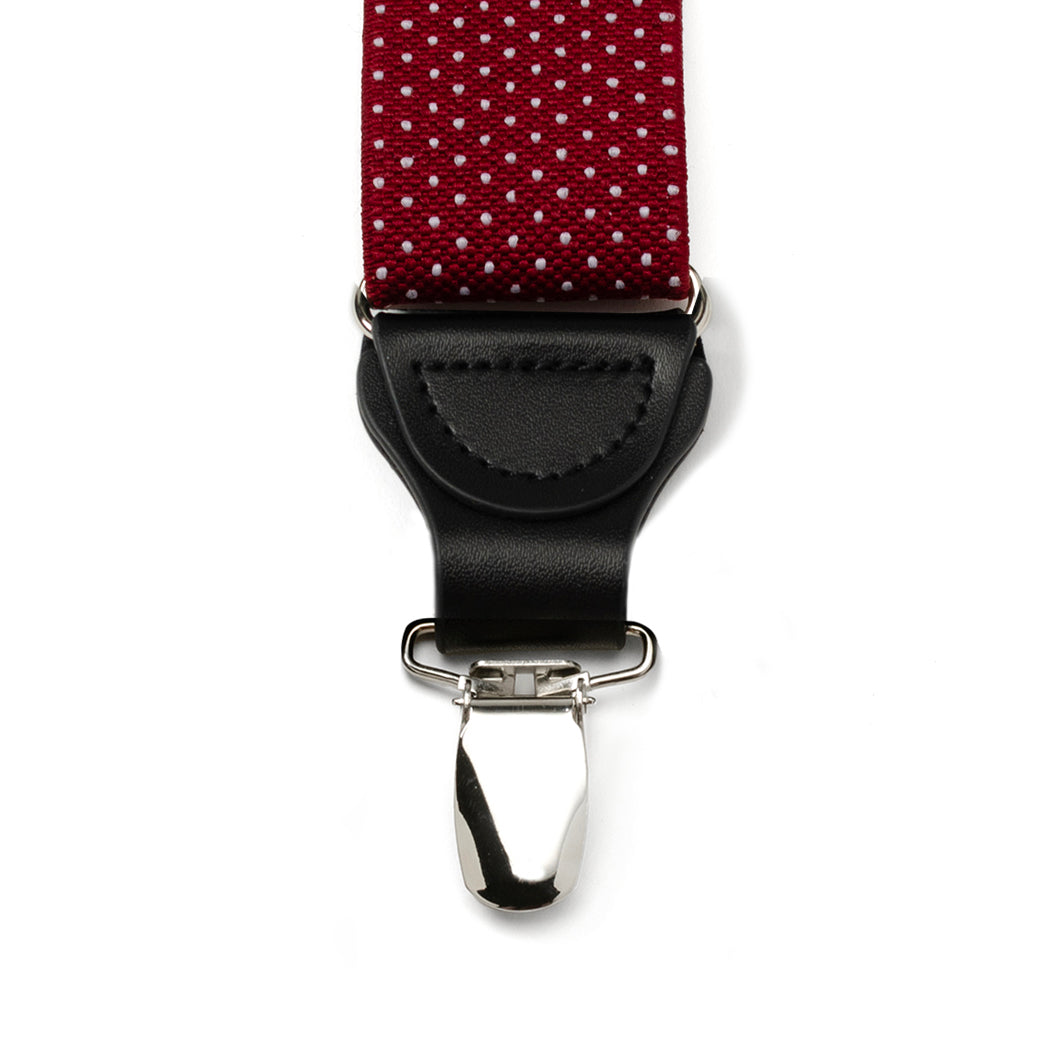  Cufflinks Maroon Dot Convertible Suspenders - Default Title - Bonton