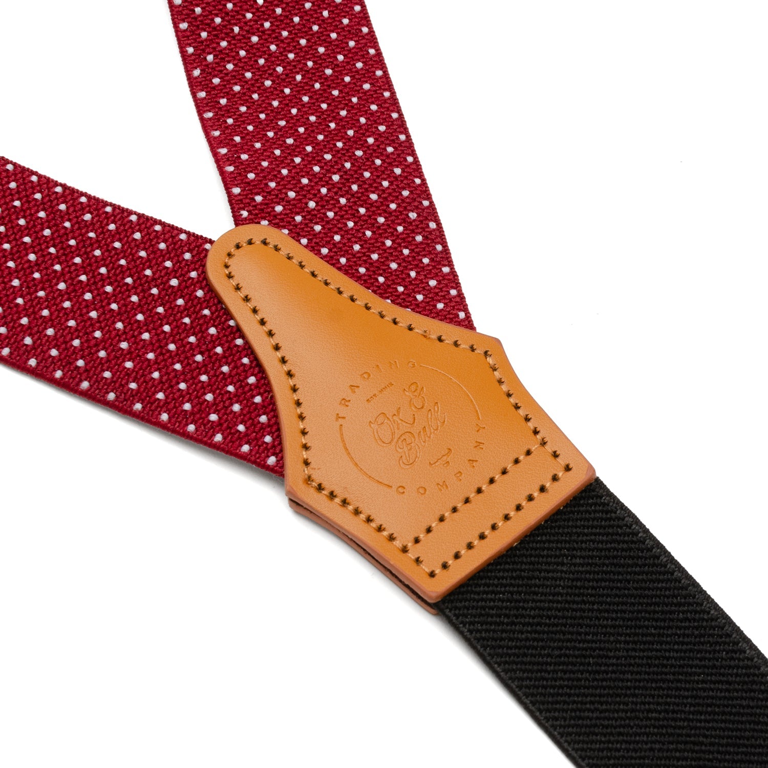  Cufflinks Maroon Dot Convertible Suspenders - Default Title - Bonton