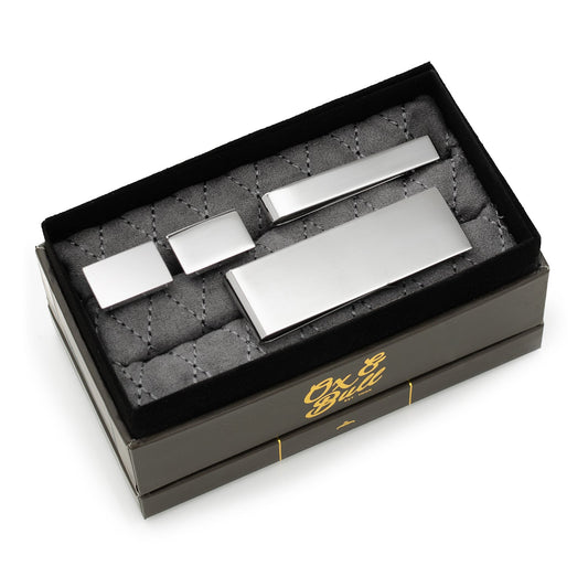 Engravable Rectangle Infinity 3-Piece Gift Set