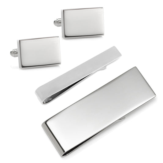 Engravable Rectangle Infinity 3-Piece Gift Set