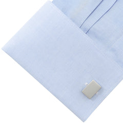 Engravable Rectangle Cufflinks and Tie Bar Gift Set