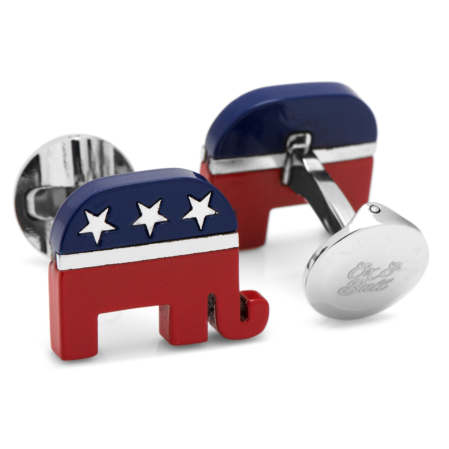  Cufflinks Stainless Steel Republican Elephant Cufflinks - Default Title - Bonton