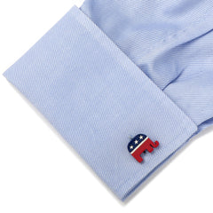 Stainless Steel Republican Elephant Cufflinks