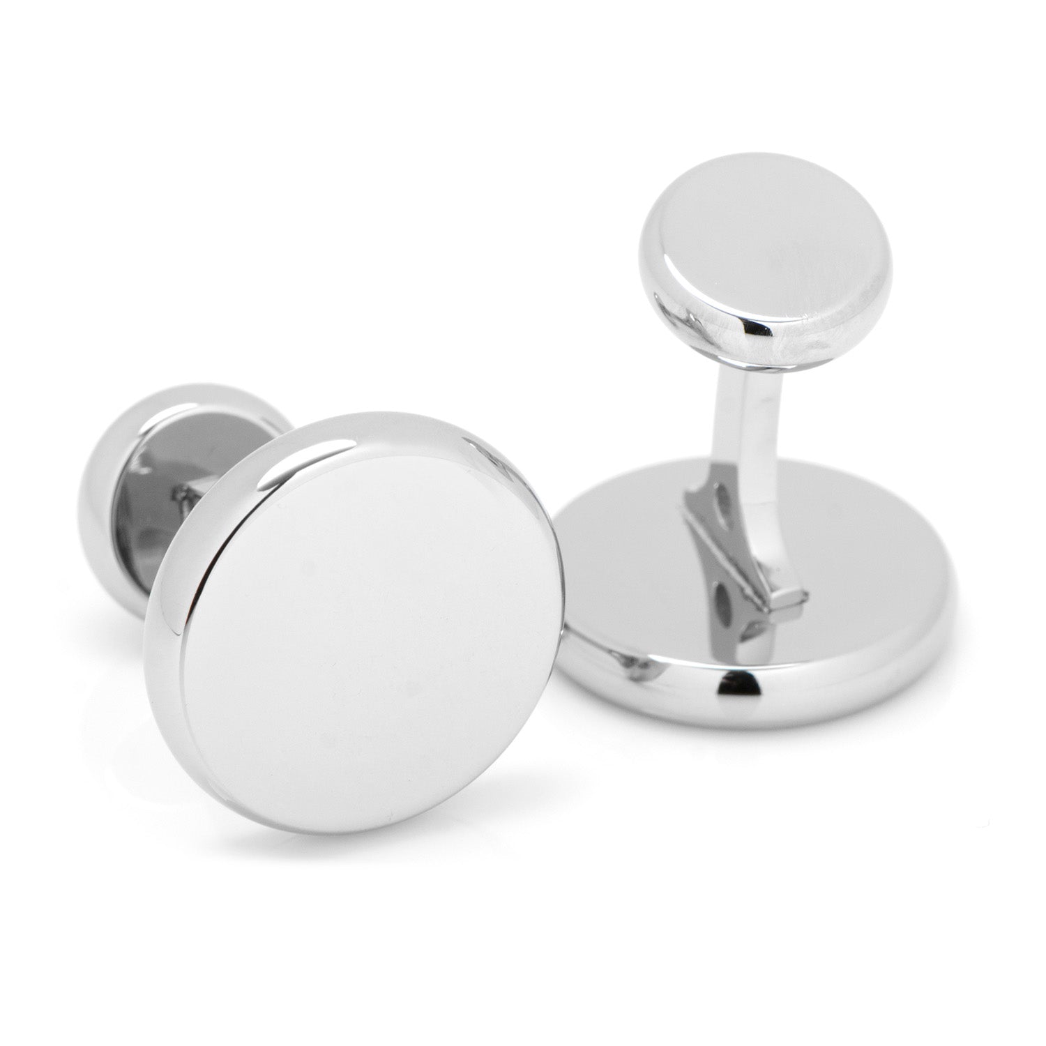  Cufflinks Stainless Steel Engravable Classic Round Cufflinks - Default Title - Bonton