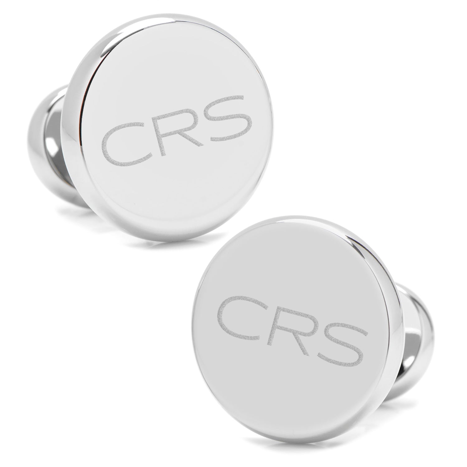  Cufflinks Stainless Steel Engravable Classic Round Cufflinks - Default Title - Bonton