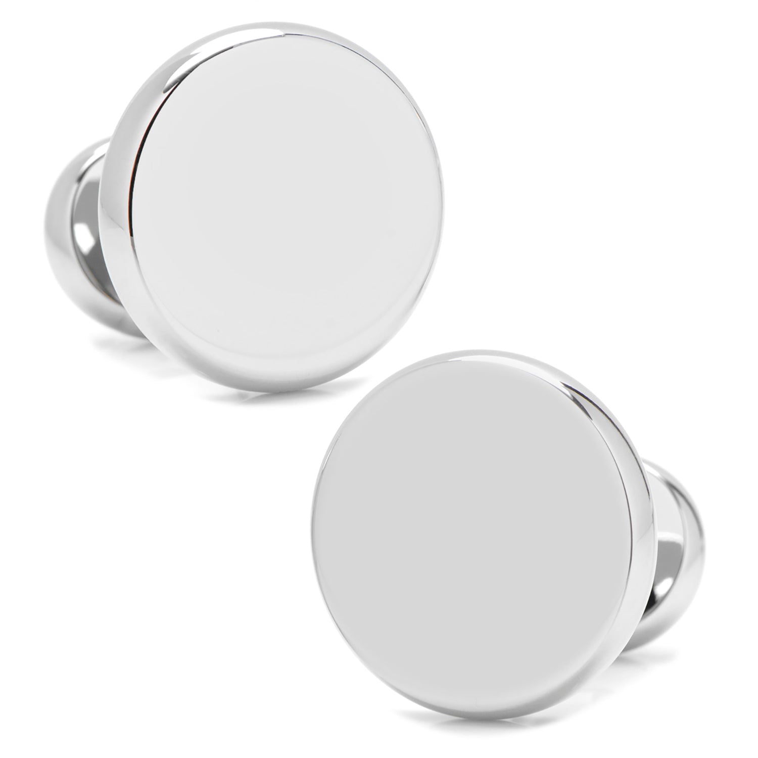  Cufflinks Stainless Steel Engravable Classic Round Cufflinks - Default Title - Bonton