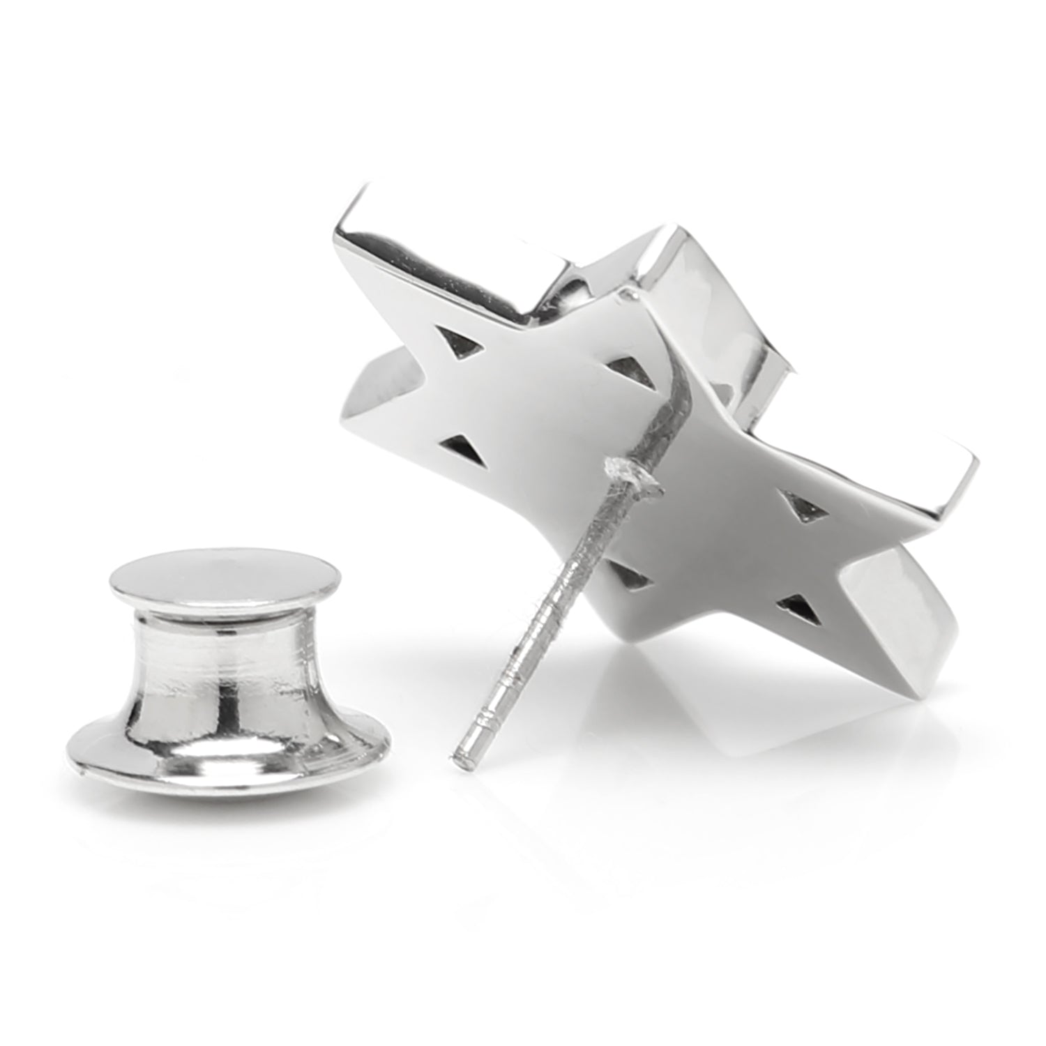  Cufflinks Star of David Stainless Steel Lapel Pin - Default Title - Bonton