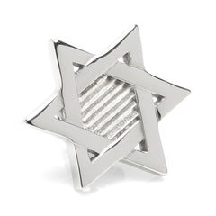 Star of David Stainless Steel Lapel Pin