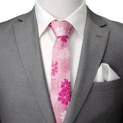 Pink Floral Men's Tie