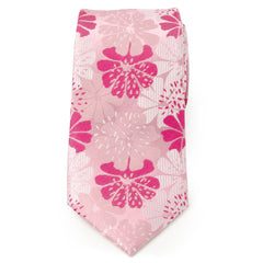 Pink Floral Men's Tie