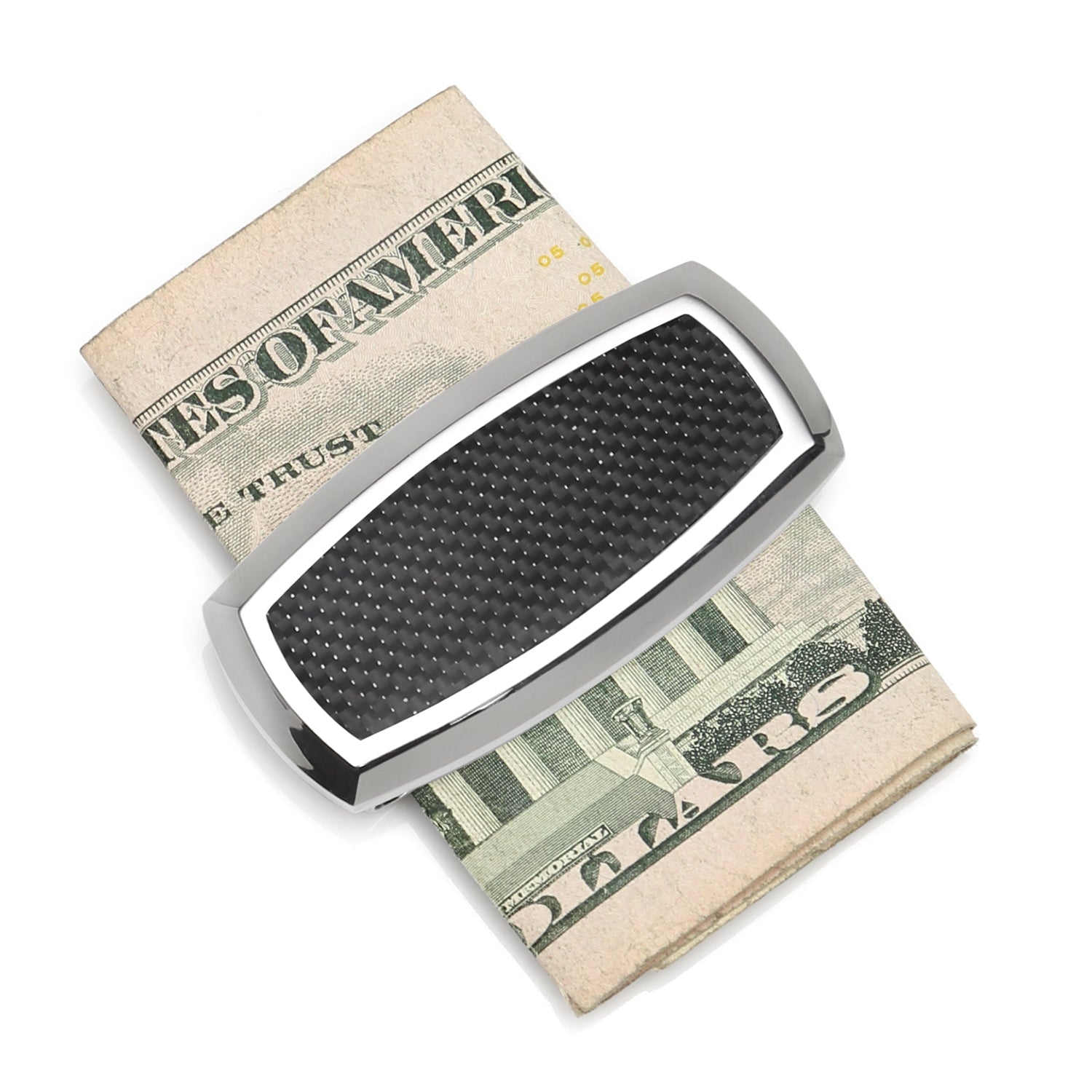  Cufflinks Stainless Steel Inlaid Black Carbon Fiber Money Clip - Default Title - Bonton