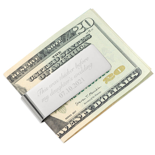 Father of Bride Wedding Date Money Clip