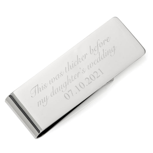 Father of Bride Wedding Date Money Clip