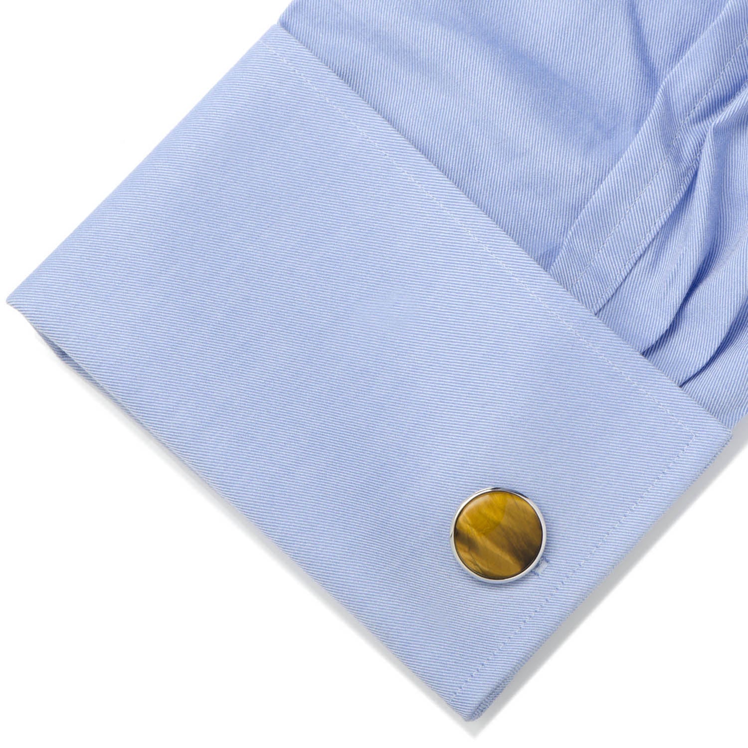  Cufflinks Silver and Tiger's Eye Cufflinks - Default Title - Bonton