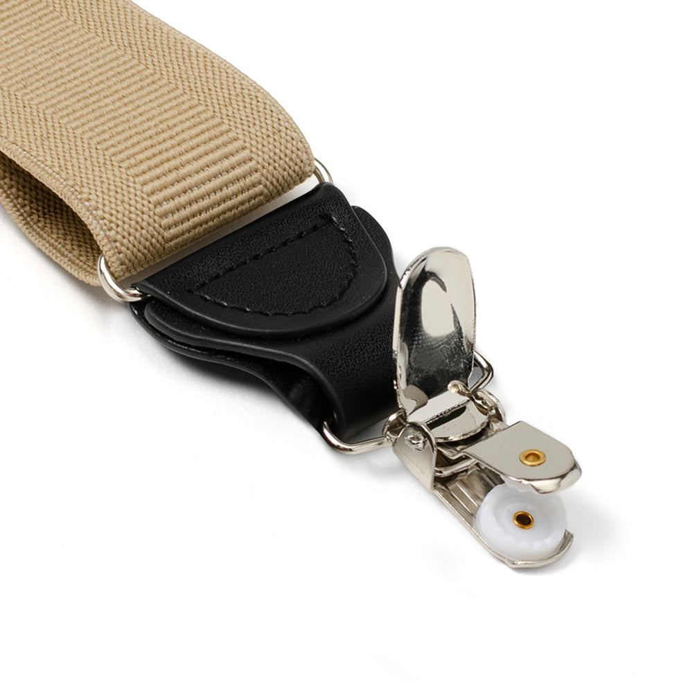  Cufflinks Tan Convertible Suspenders - Default Title - Bonton