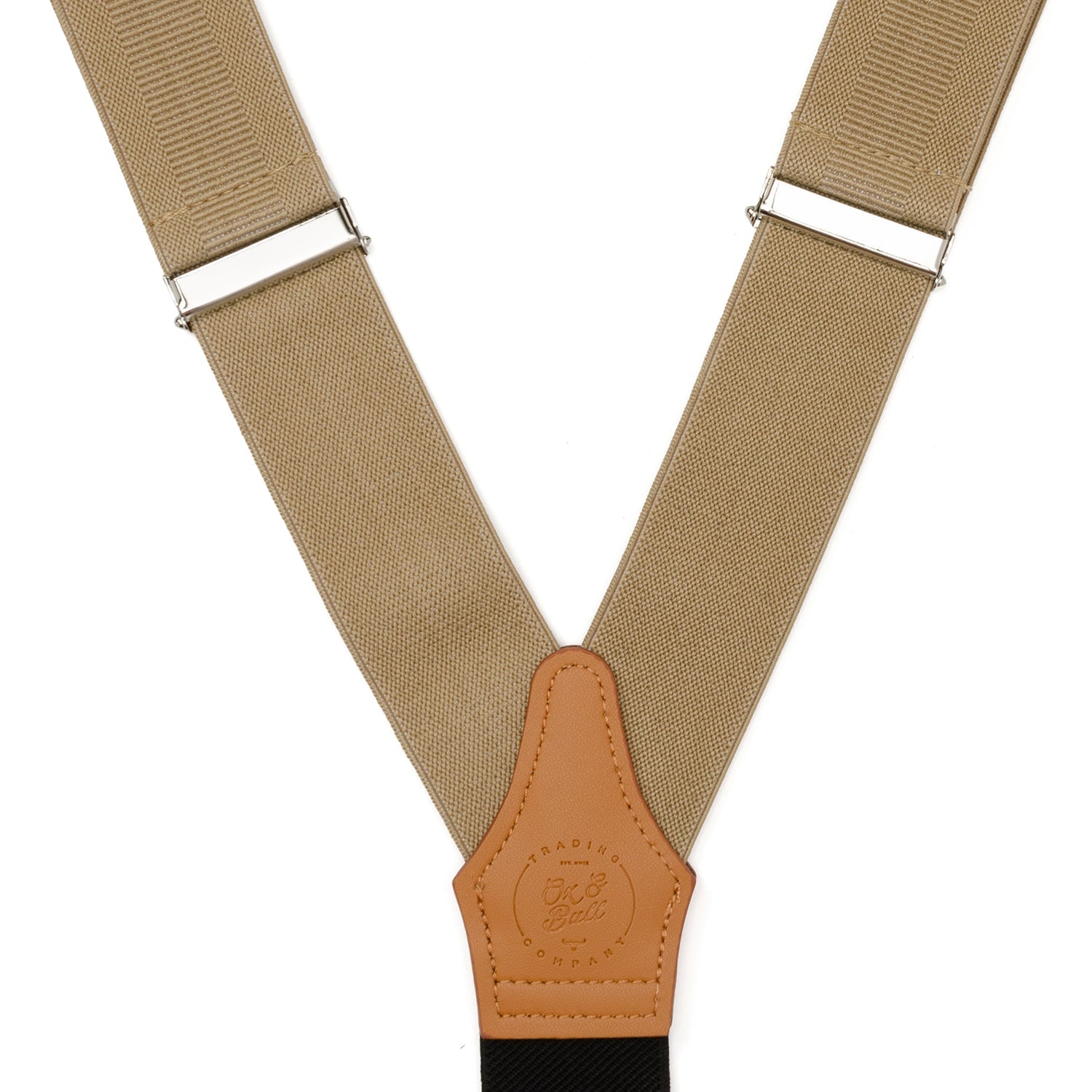  Cufflinks Tan Convertible Suspenders - Default Title - Bonton