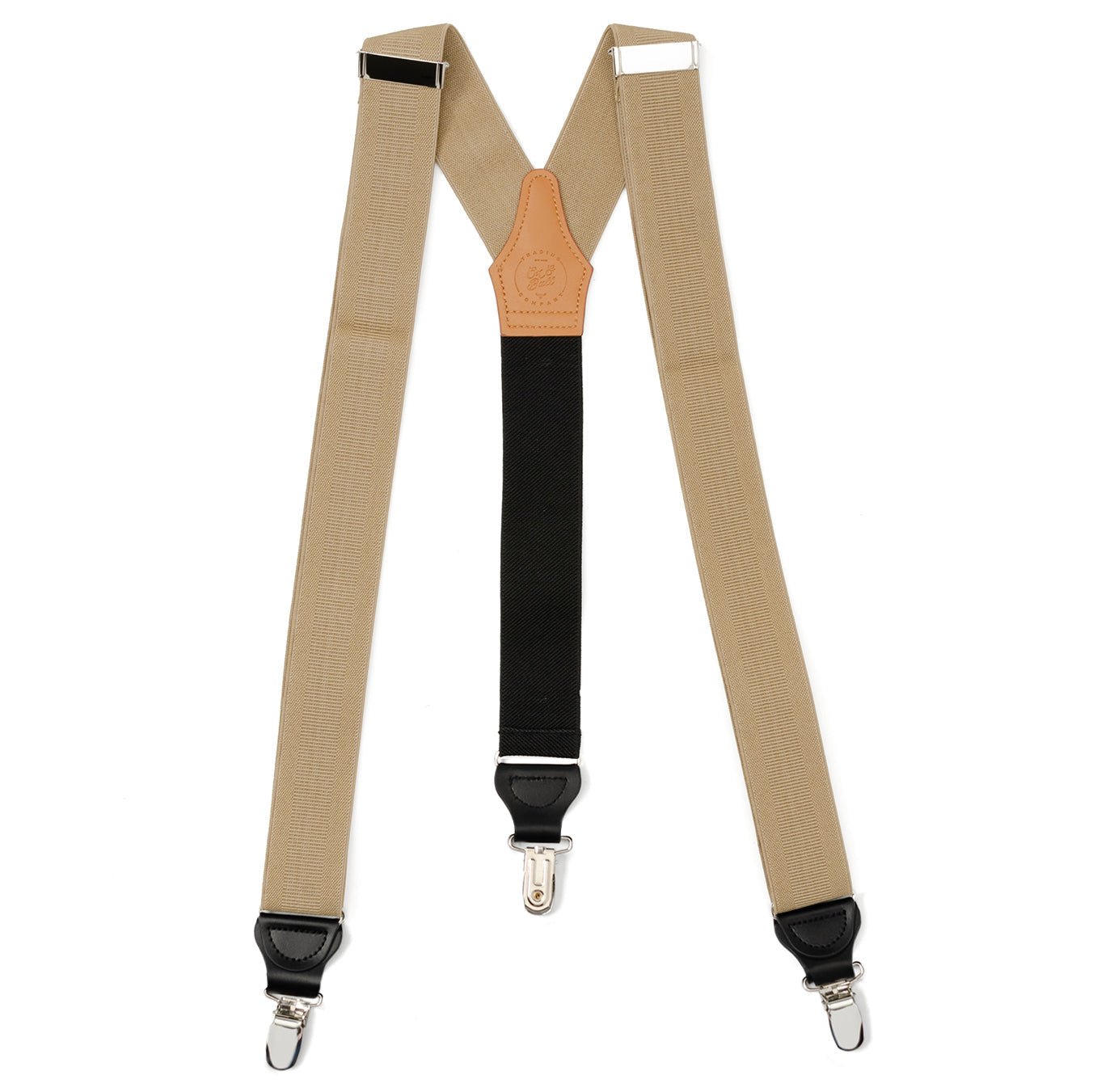  Cufflinks Tan Convertible Suspenders - Default Title - Bonton