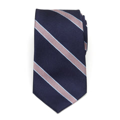 The Travis Tie (Navy Pink Stripe Men's Tie)