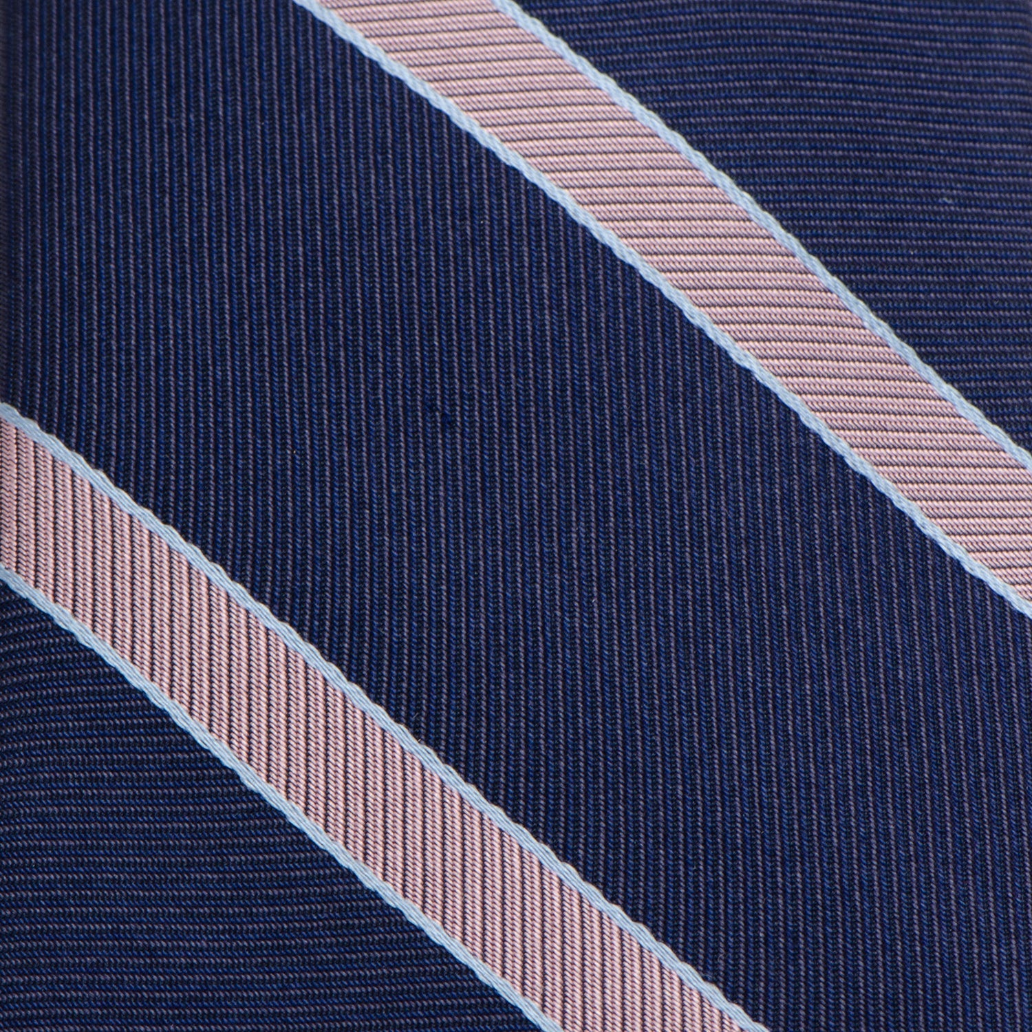  Cufflinks The Travis Tie (Navy Pink Stripe Men's Tie) - Default Title - Bonton