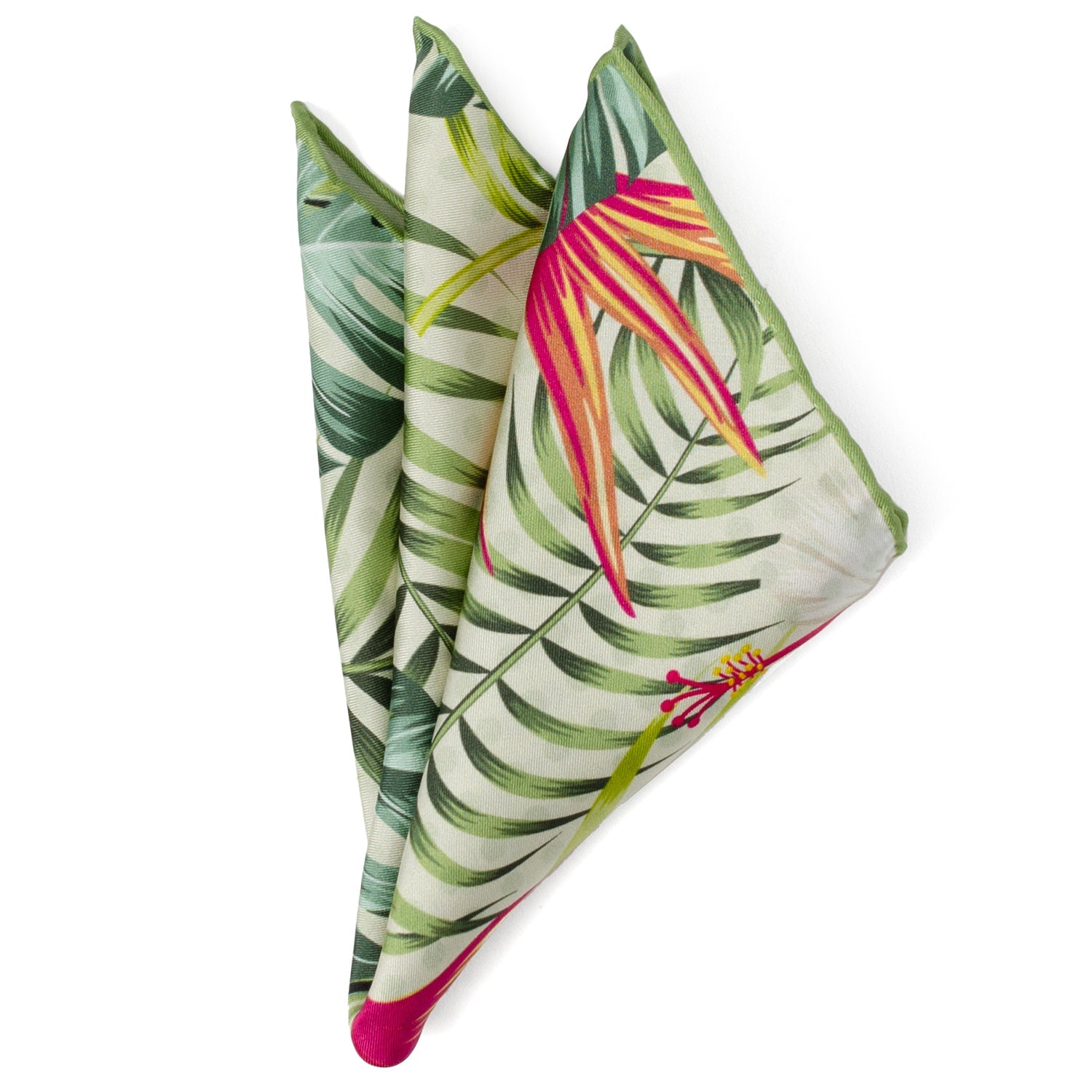  Cufflinks Tropical Leaf Multi Pocket Square - Default Title - Bonton