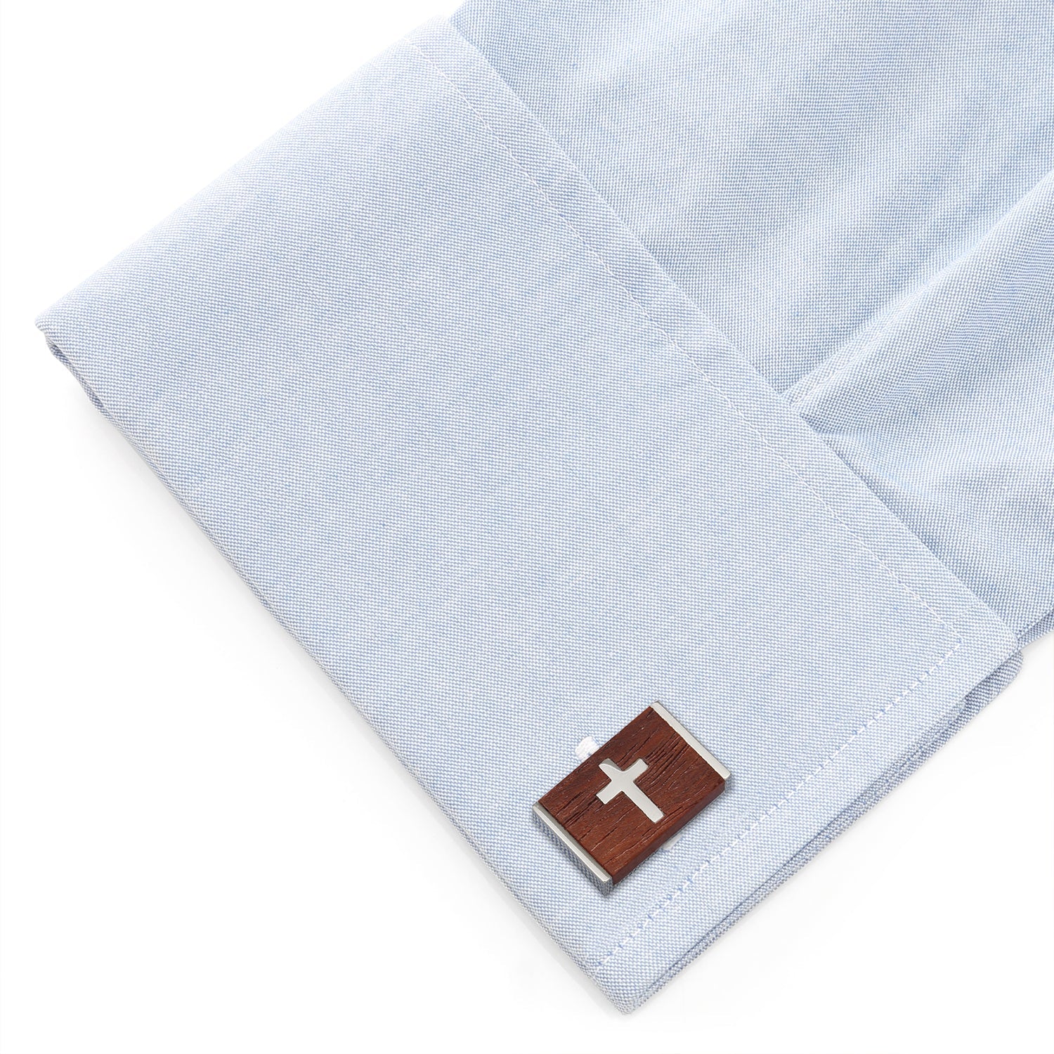  Cufflinks Cross Wood Stainless Steel Cufflinks - Default Title - Bonton