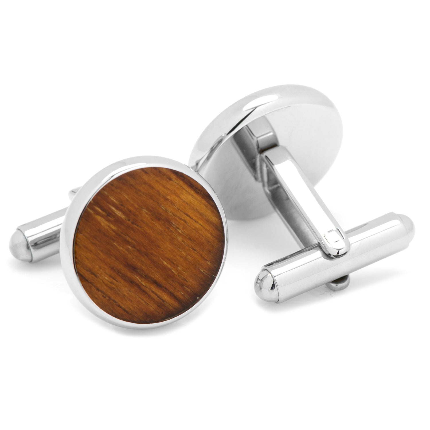  Cufflinks Stainless Steel Wood Cufflinks - Default Title - Bonton