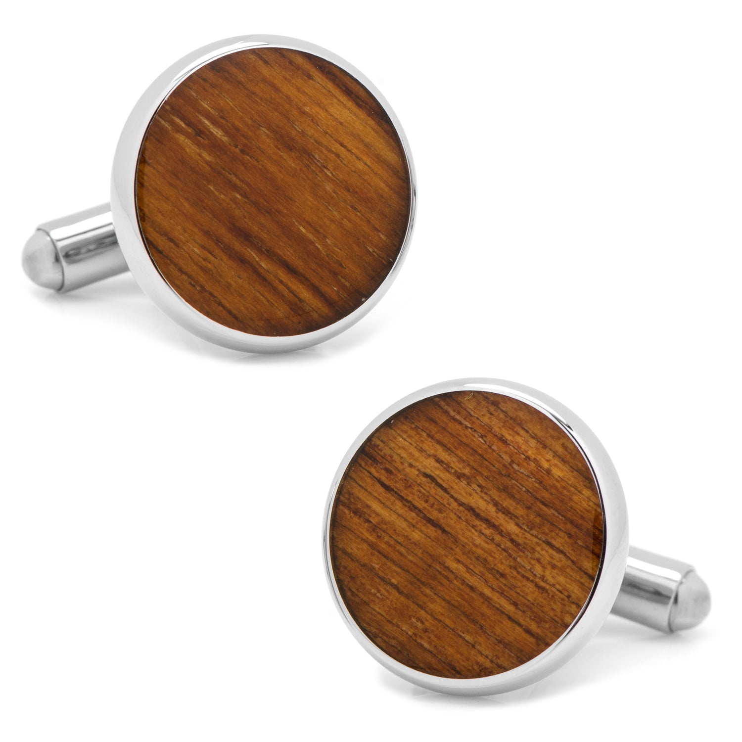  Cufflinks Stainless Steel Wood Cufflinks - Default Title - Bonton