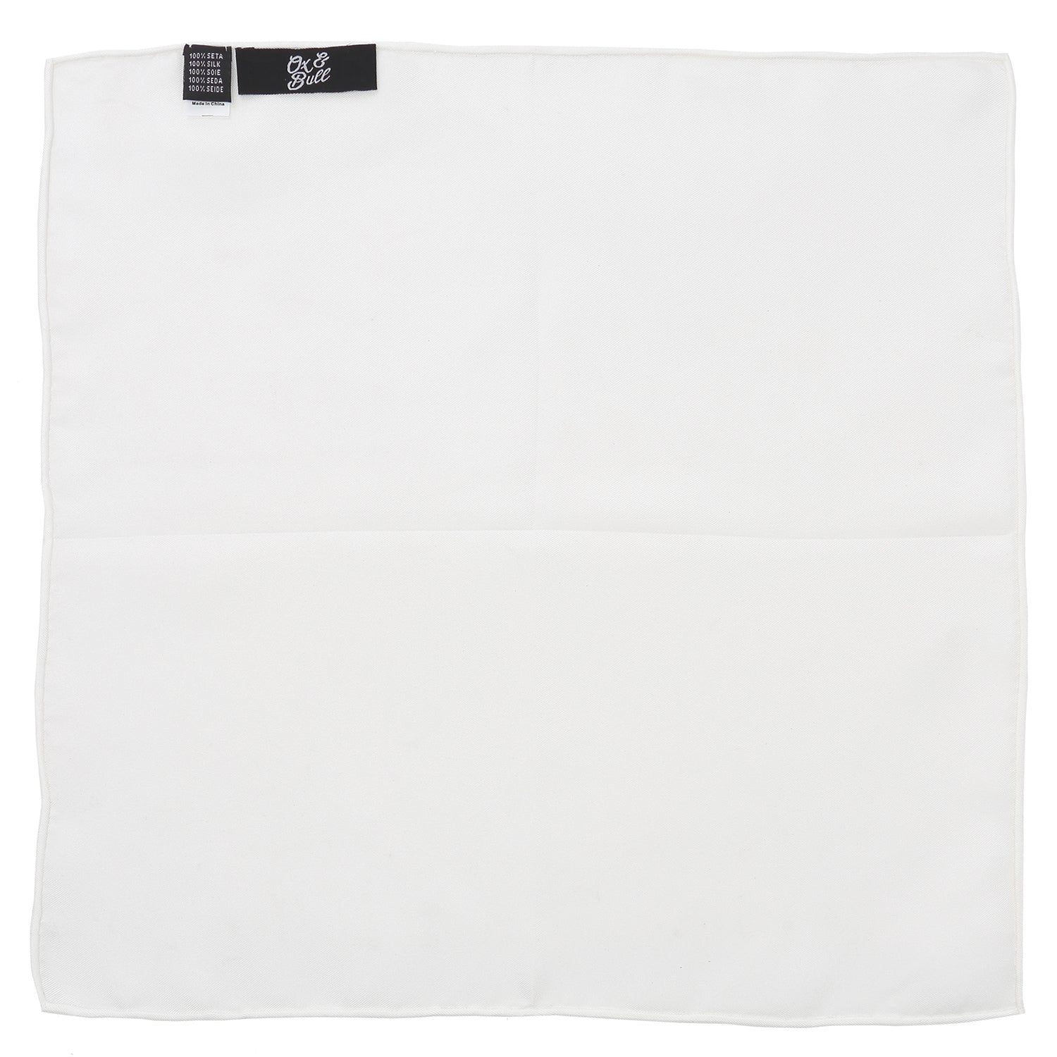  Cufflinks White Silk Pocket Square - Default Title - Bonton