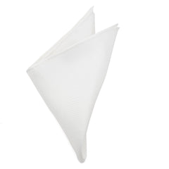 White Silk Pocket Square