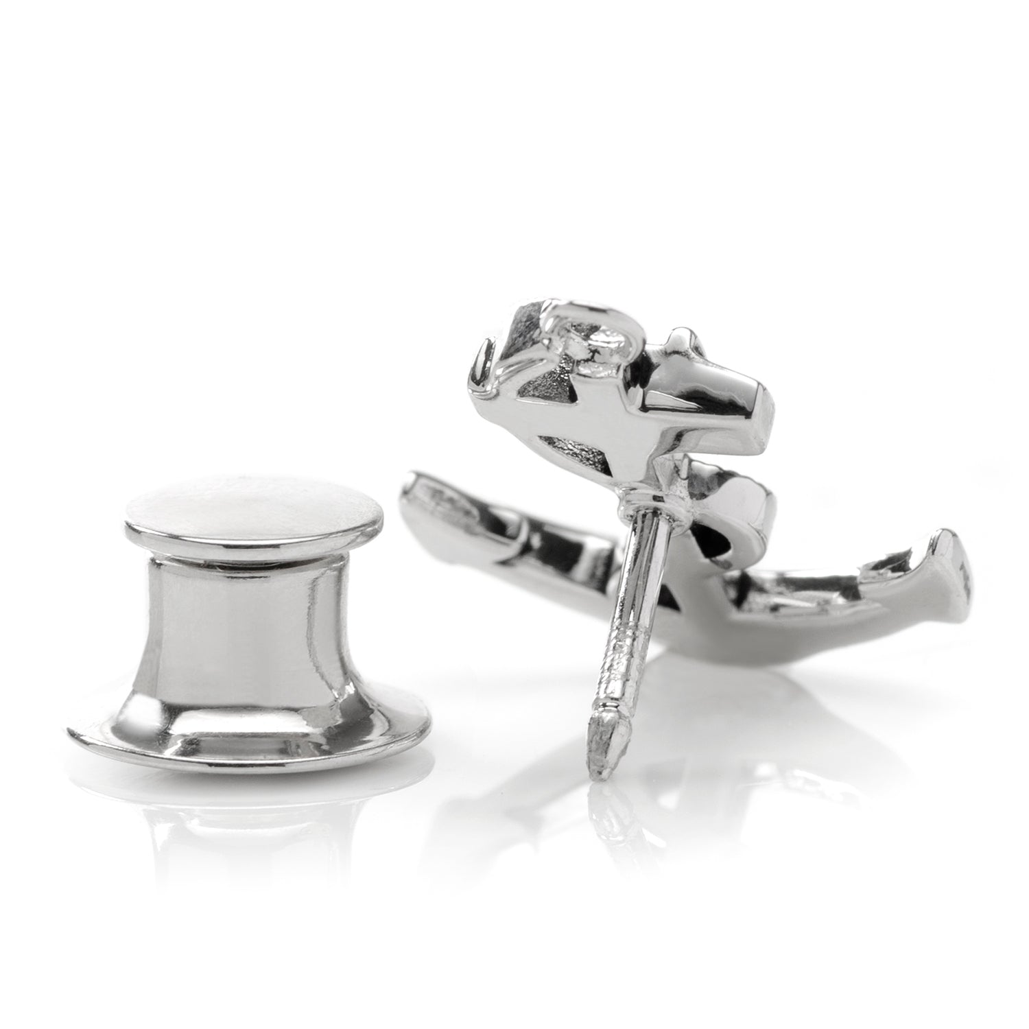  Cufflinks 3D Anchor Sterling Silver Lapel Pin - Default Title - Bonton