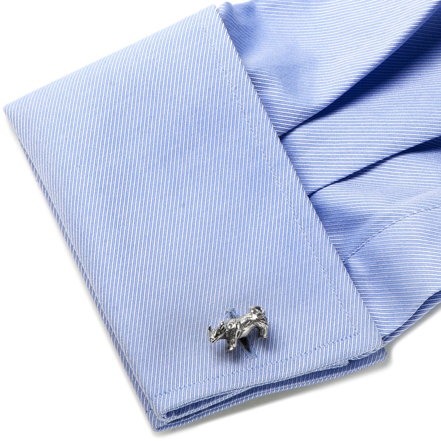  Cufflinks Sterling Bull and Bear Cufflinks - Default Title - Bonton