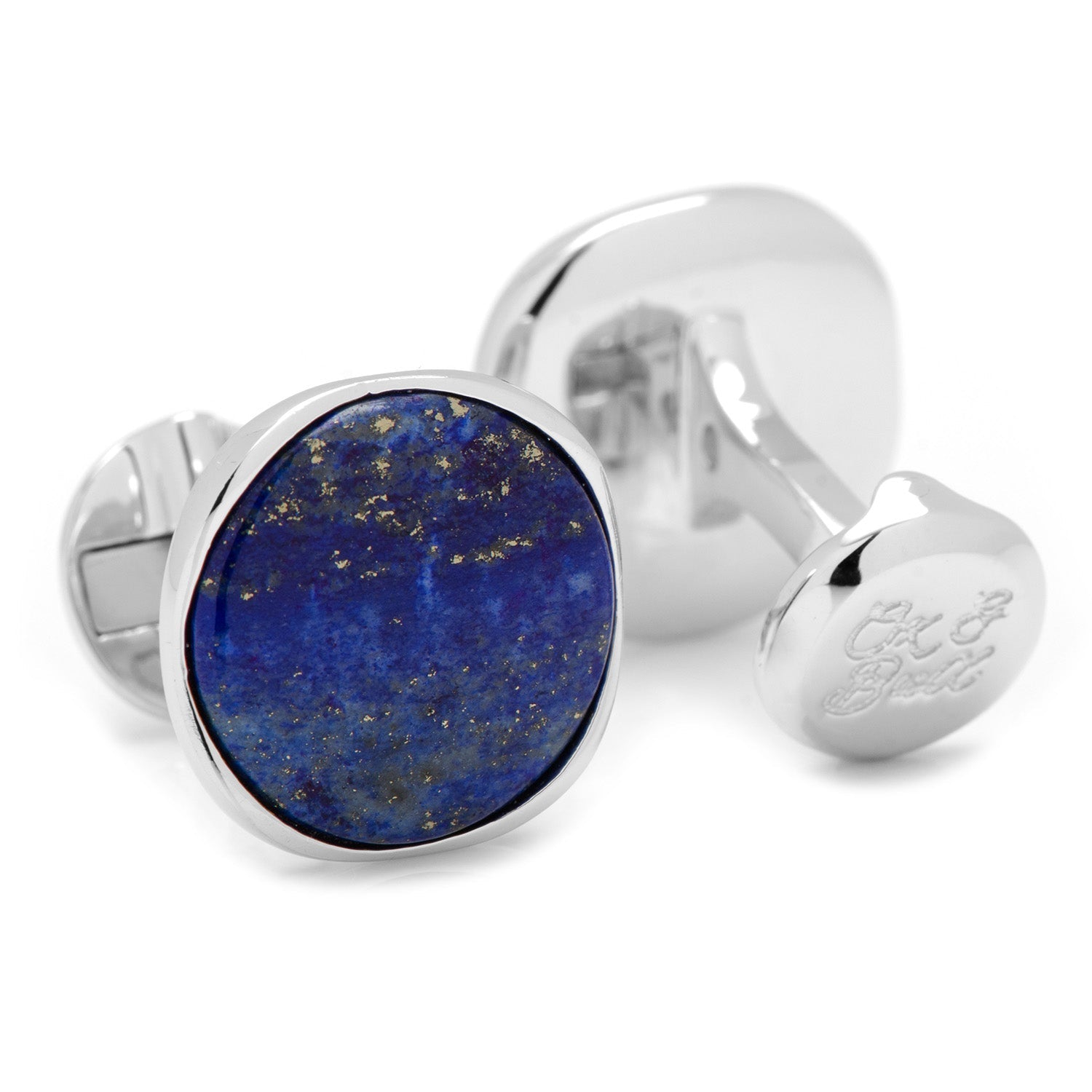  Cufflinks Sterling Silver Classic Formal Lapis Cufflinks - Default Title - Bonton