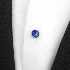 Sterling Silver Classic Formal Lapis 5-Studs