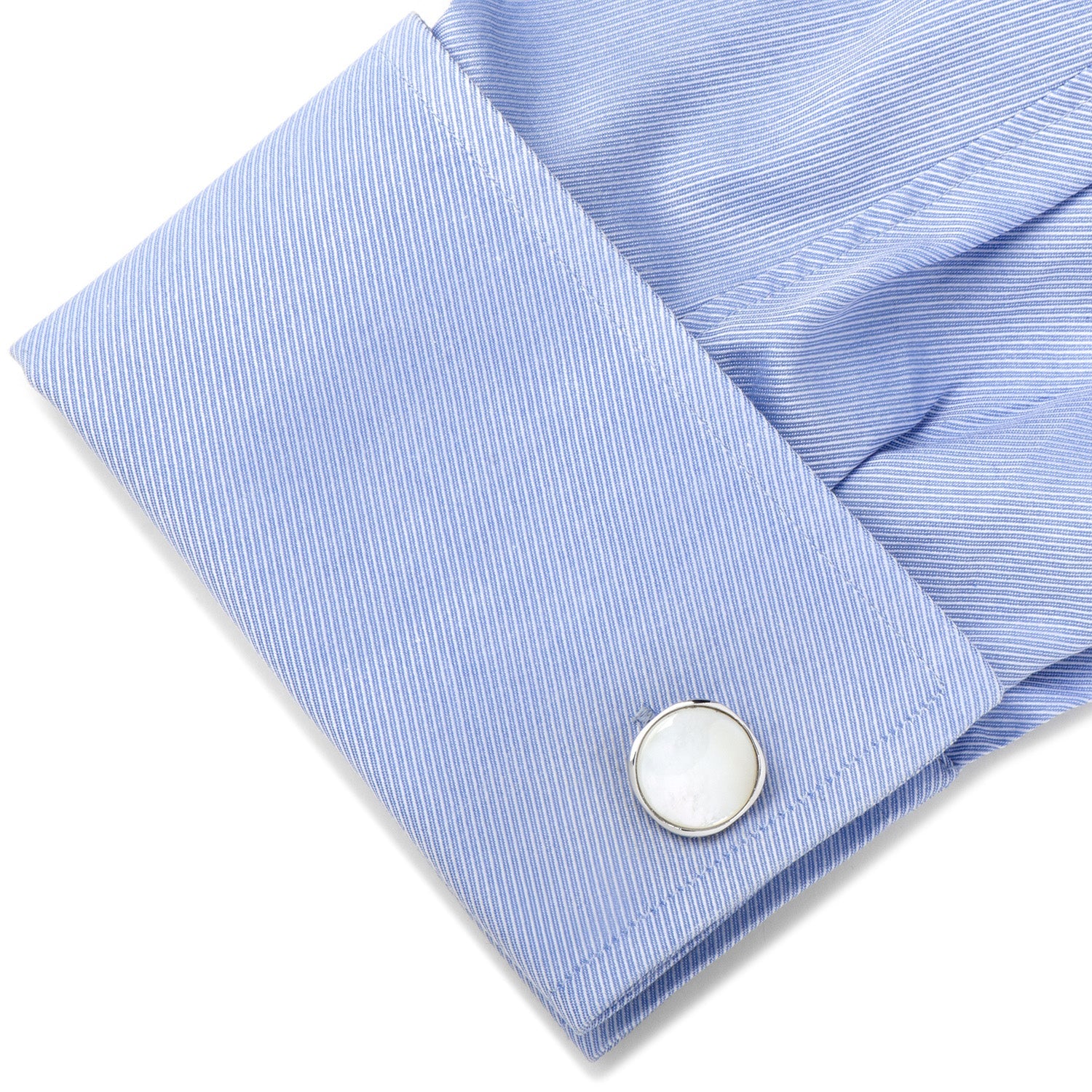  Cufflinks Sterling Silver Classic Formal Mother of Pearl Cufflinks - Default Title - Bonton