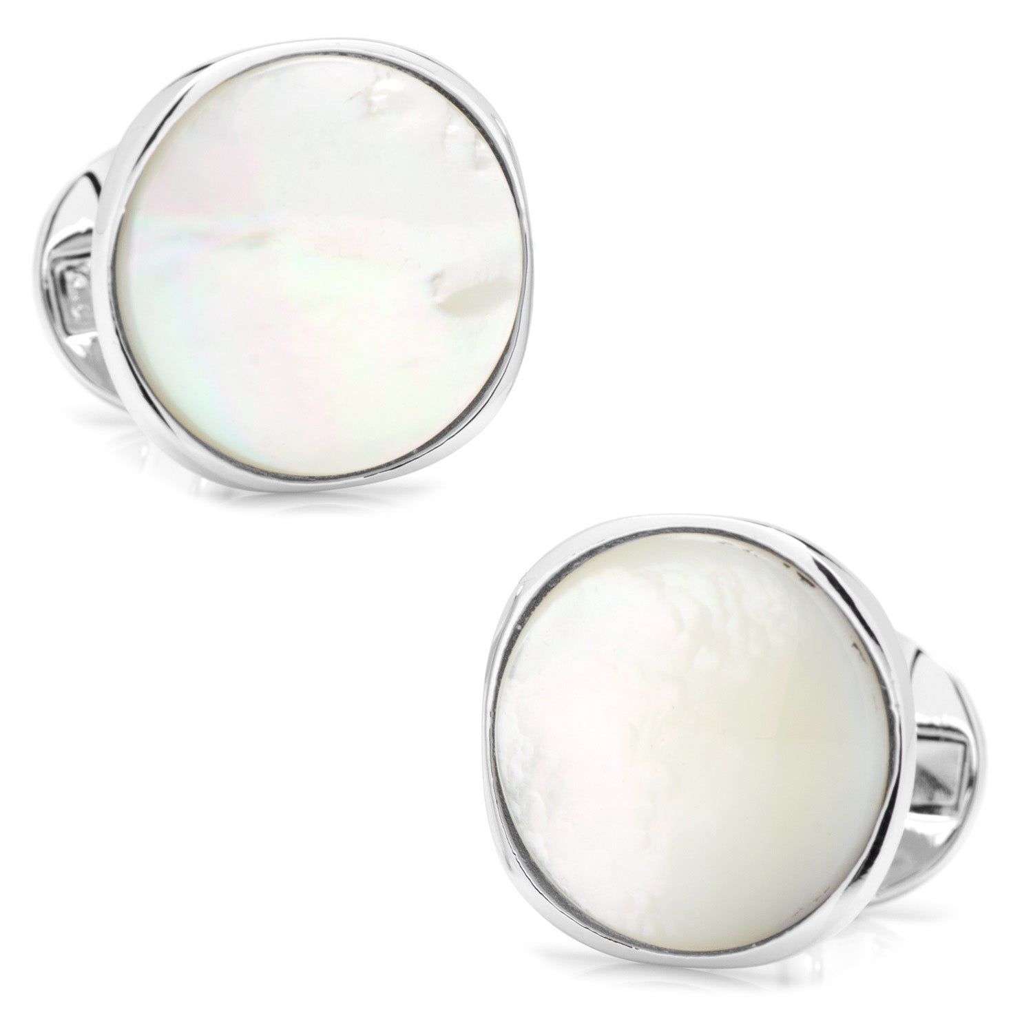  Cufflinks Sterling Silver Classic Formal Mother of Pearl 5-Stud Set - Default Title - Bonton