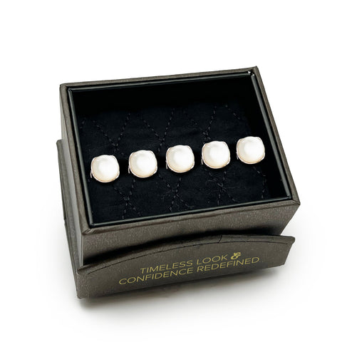 Sterling Silver Classic Formal Mother of Pearl 5-Studs