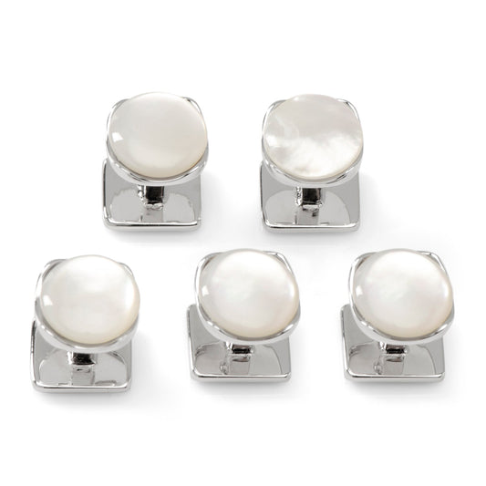 Sterling Silver Classic Formal Mother of Pearl 5-Studs