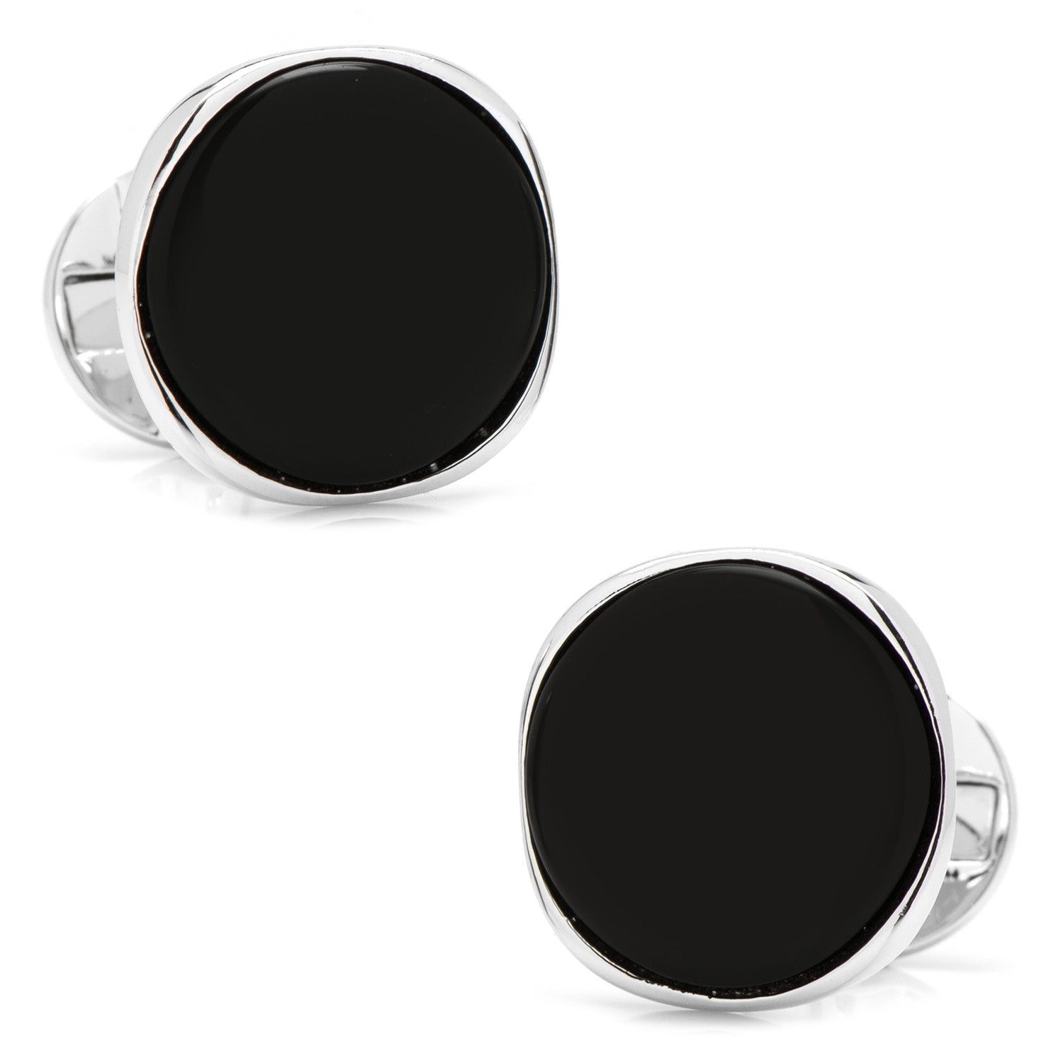  Cufflinks Sterling Silver Classic Formal Onyx Cufflinks - Default Title - Bonton