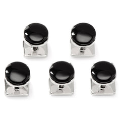 Sterling Silver Classic Formal Black Onyx 5-Studs