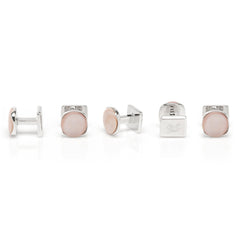 Sterling Silver Classic Formal Pink Mother of Pearl 5-Studs