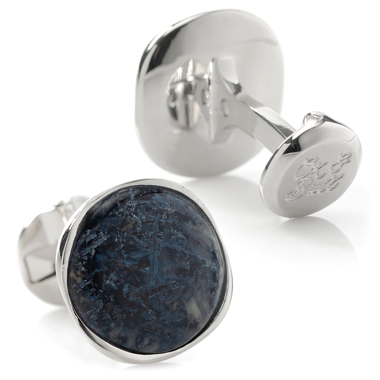  Cufflinks Sterling Silver Classic Formal Pietersite Cufflinks - Default Title - Bonton