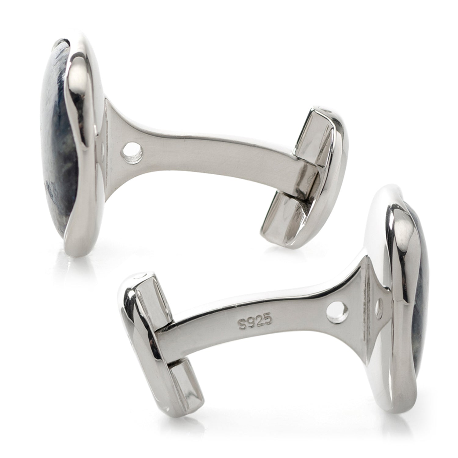  Cufflinks Sterling Silver Classic Formal Pietersite Cufflinks - Default Title - Bonton