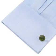 Seraphinite Stone Sterling Silver Cufflinks