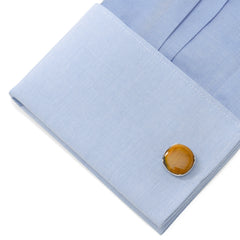 Sterling Silver Classic Formal Tigers Eye Cufflinks