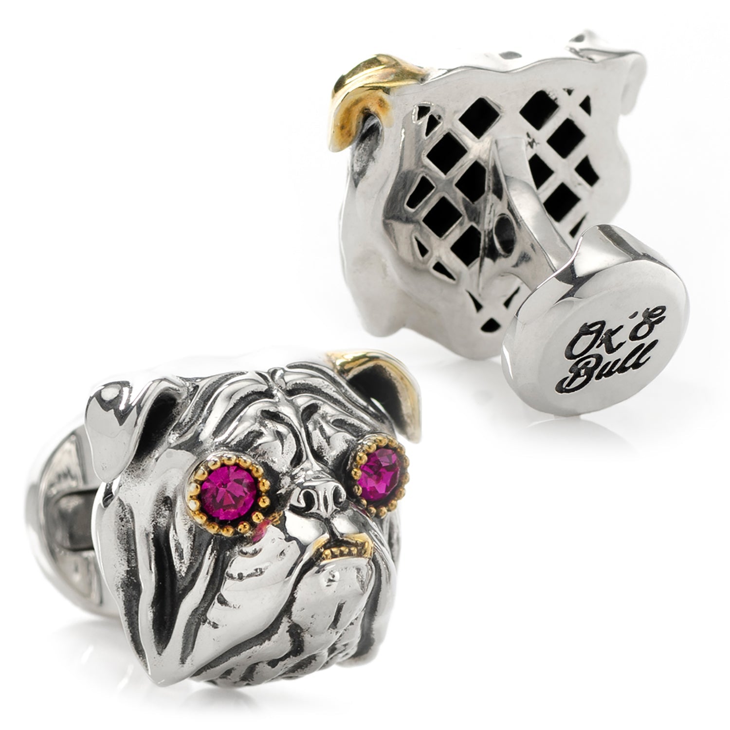  Cufflinks Sterling Silver English Bulldog Cufflinks - Default Title - Bonton